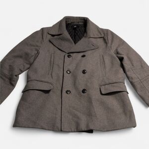H&M Charcoal Gray Double Breasted Peacoat Size 46